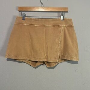 FP Movement By Free People Women's Tan Cream Hot Shot Mini Skort Size XL
